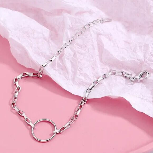 The Glam Rock Silver 925 multi media Chain Bracelet - Picture 2 of 3